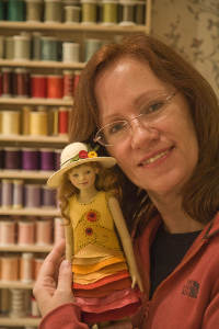 Maggie with Fabric